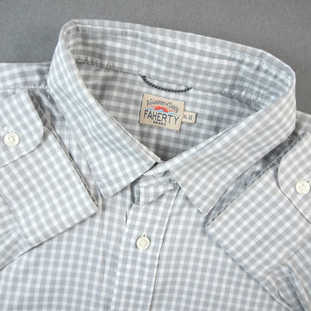 Faherty Gingham Supima Cotton Nylon Button Down S… - image 1